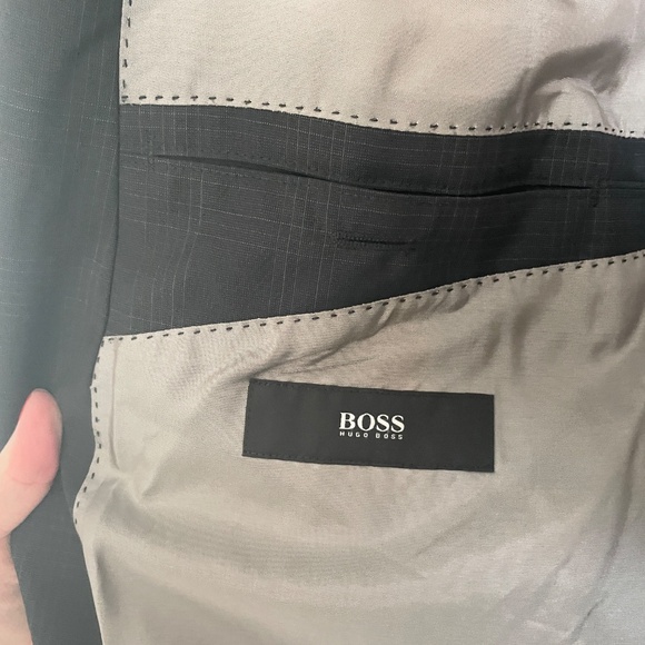 Hugo Boss Men’s Blazer Single Breast Formal Business casual Academia plaid 46R - Picture 9 of 16